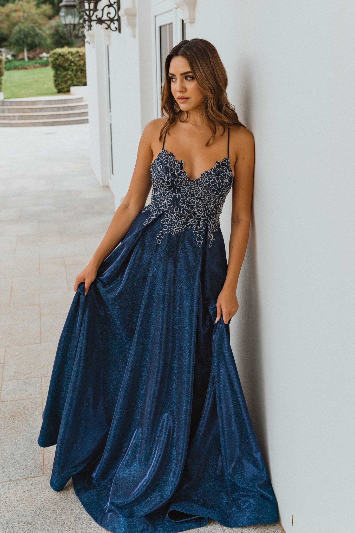 Blue Glitter Off The Shoulder Ball Gown Quinceanera Dresses Sweet 16  Princess Applique Lace Beads Prom Gowns Vestidos De 15 Años - AliExpress