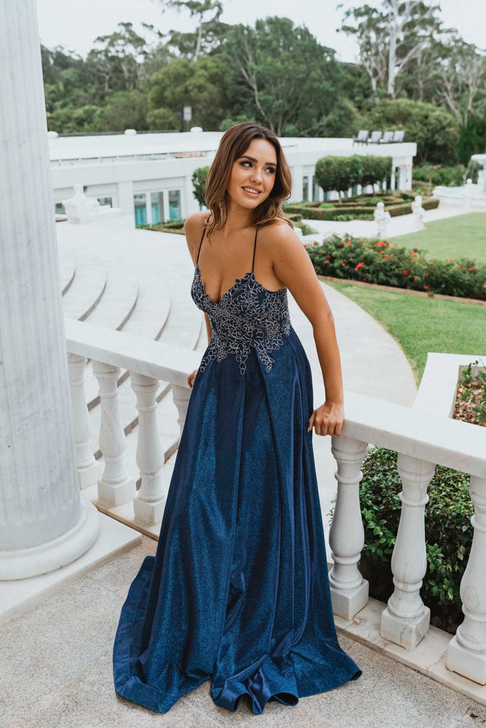 Ivy Shimmer Formal Dress – PO854 Royal Blue