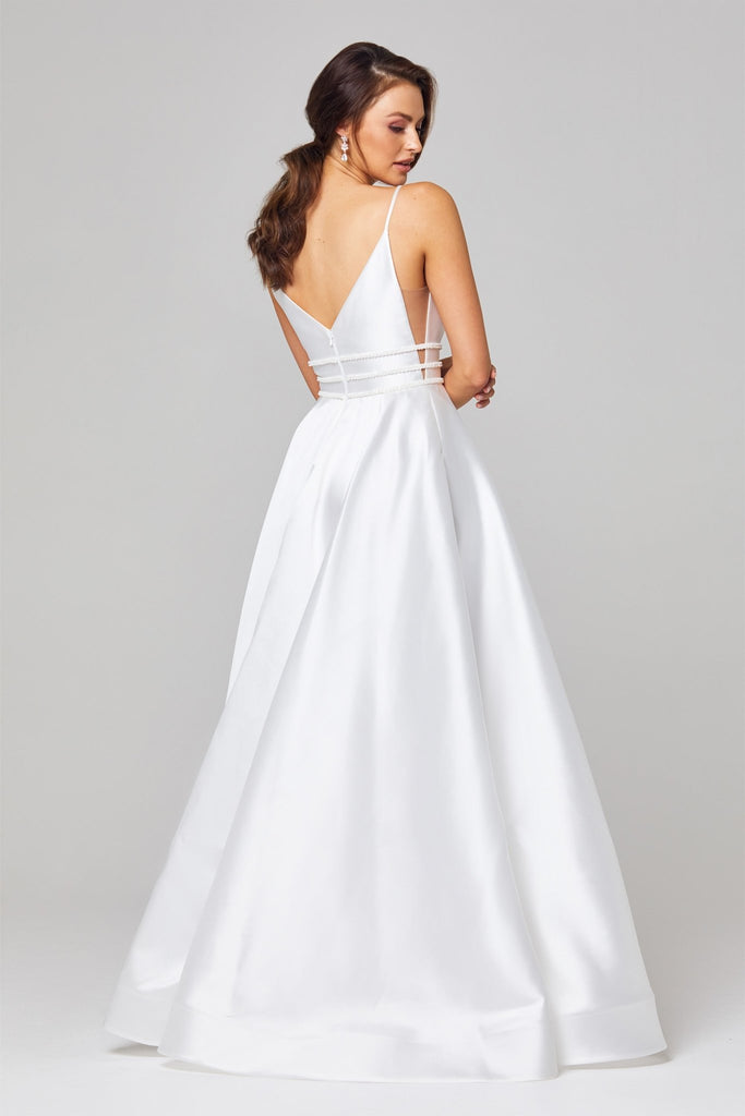 Janelle Satin A-Line Debutante Dress – PO855