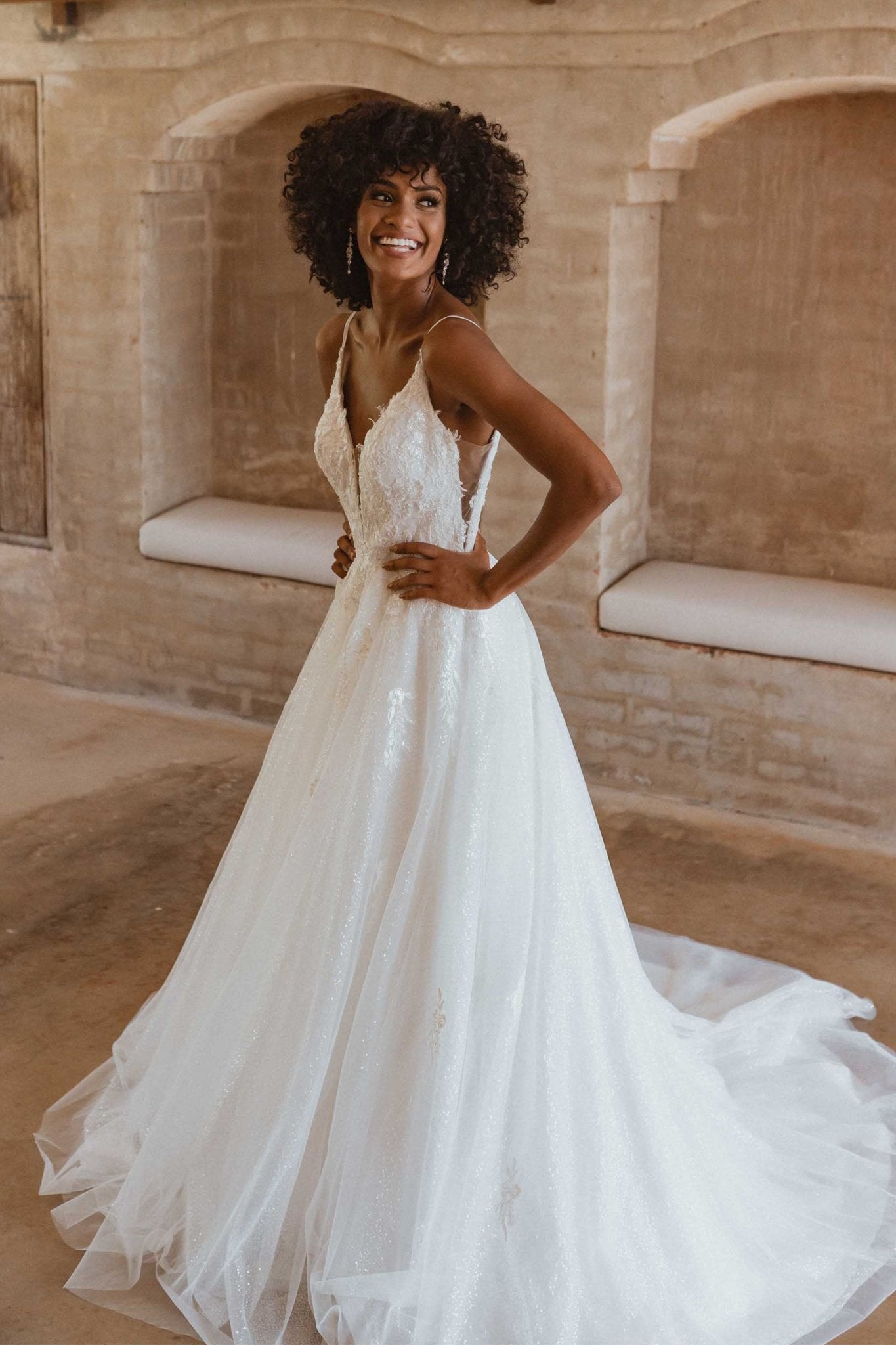 Bridal Tulle Skirt Glitter Off White Juliet JT2464AW Glitter