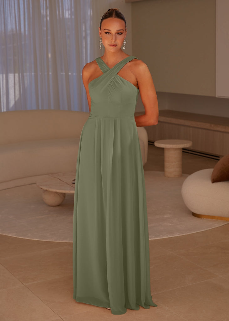 Kano Halter Bridesmaid Dress - Agave by Tania Olsen Designs