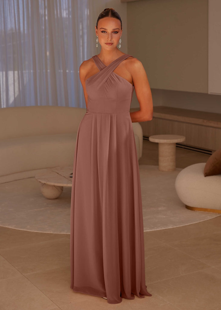 Kano Halter Bridesmaid Dress - Dusty Rose by Tania Olsen Designs