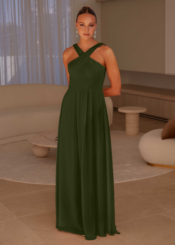 Kano Halter Bridesmaid Dress - Eucalyptus by Tania Olsen Designs