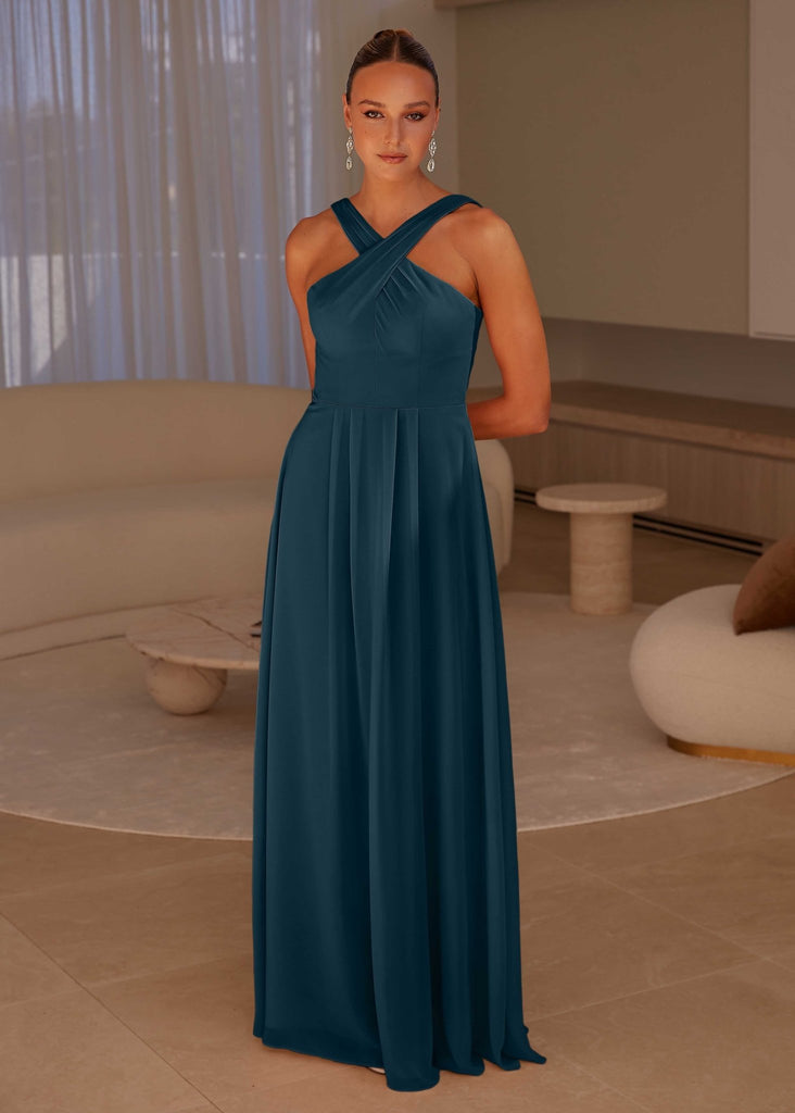 Kano Halter Bridesmaid Dress - Ink by Tania Olsen Designs