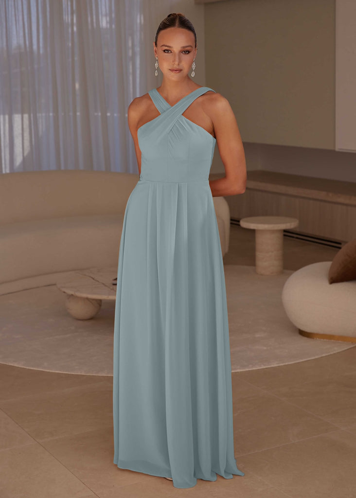 Kano Halter Bridesmaid Dress - Sky Blue by Tania Olsen Designs