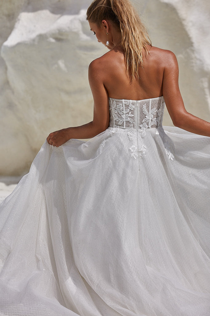 Lake Strapless A-line Wedding Dress by Tania Olsen Designs