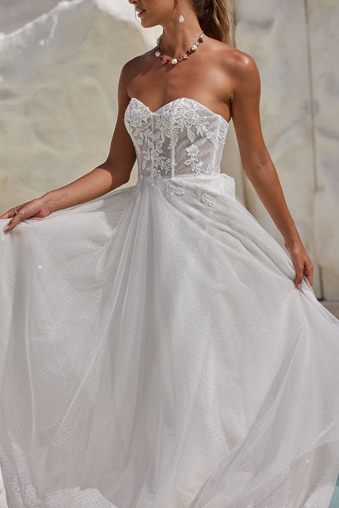 Lake Strapless A-line Wedding Dress by Tania Olsen Designs
