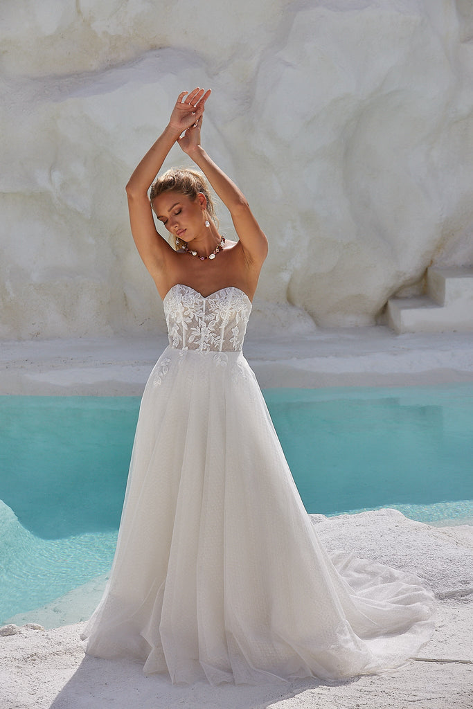 Lake Strapless A-line Wedding Dress by Tania Olsen Designs