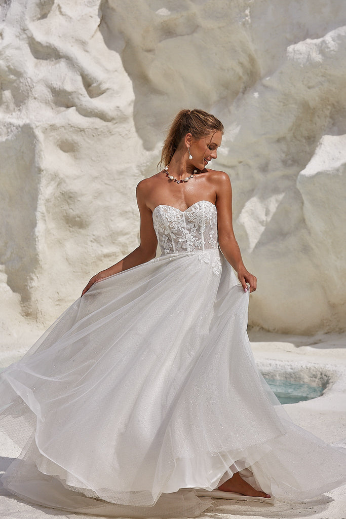 Lake Strapless A-line Wedding Dress by Tania Olsen Designs