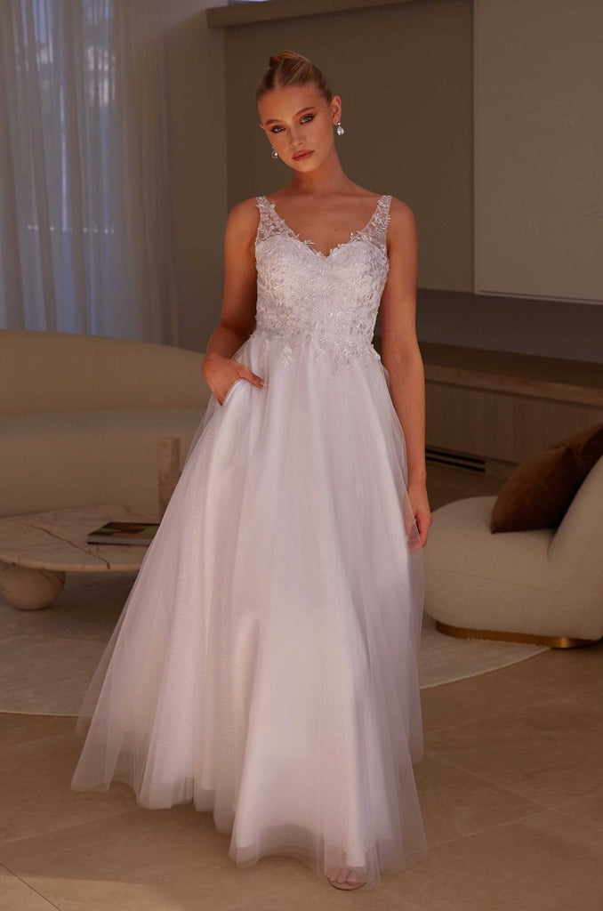 Locklyn Lace A-line Debutante Dress by Tania Olsen Designs