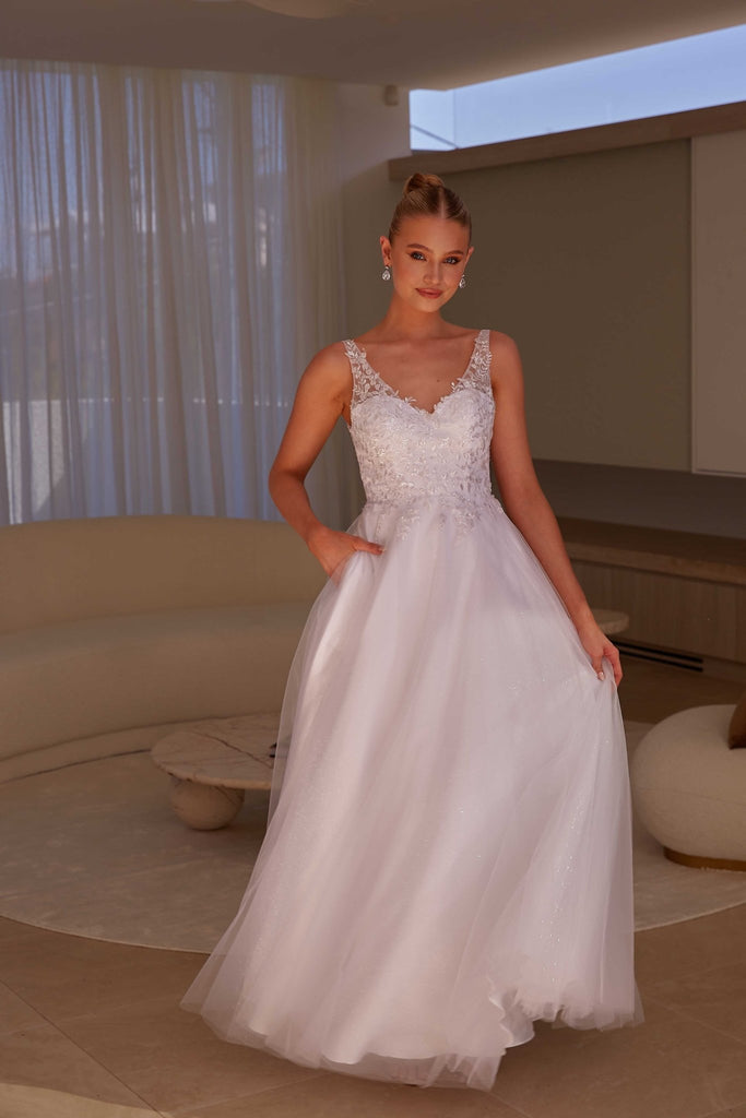 Locklyn Lace A-line Debutante Dress by Tania Olsen Designs