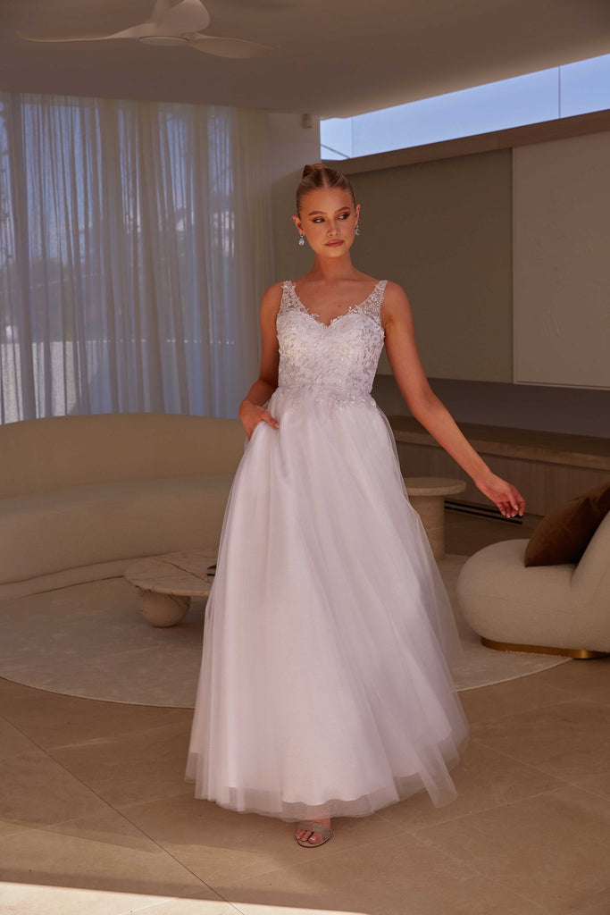 Locklyn Lace A-line Debutante Dress by Tania Olsen Designs