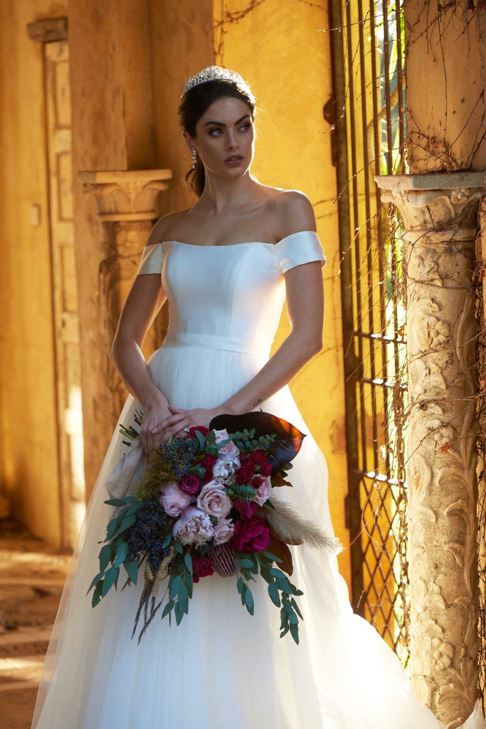 Lucinda Off Shoulder Wedding Dress – TC306