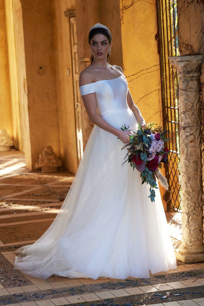 Lucinda Off Shoulder Wedding Dress – TC306