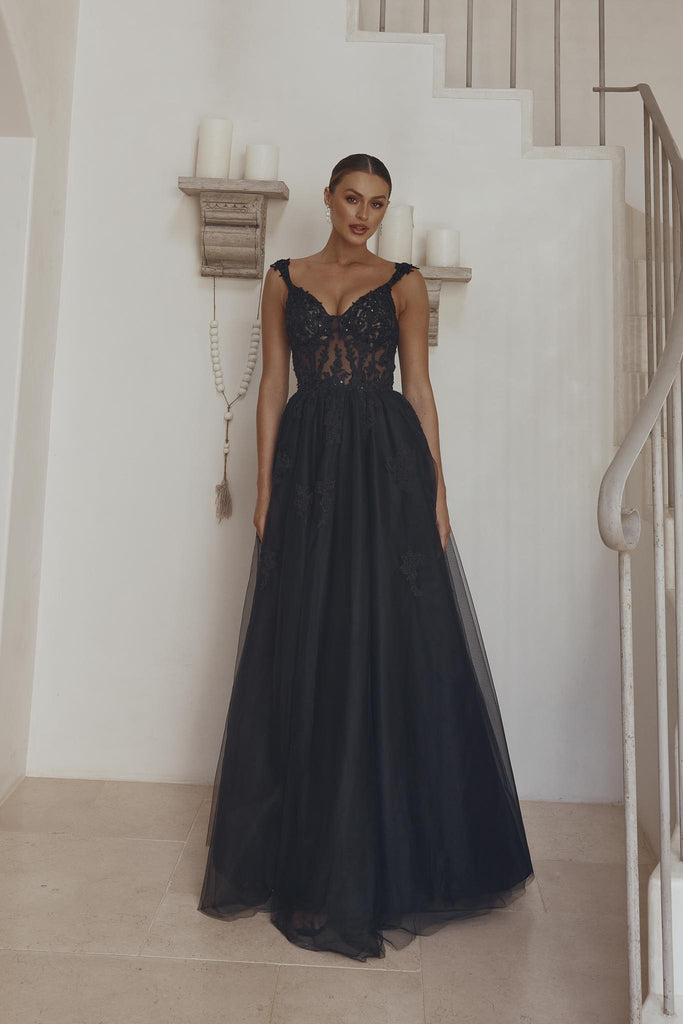 Maeve Sheer Lace Corset Formal Dress – PO2317 by Tania Olsen Designs