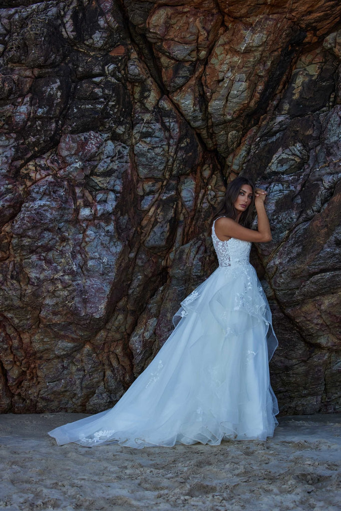 Magnolia Tiered Tulle Wedding Dress – TC391