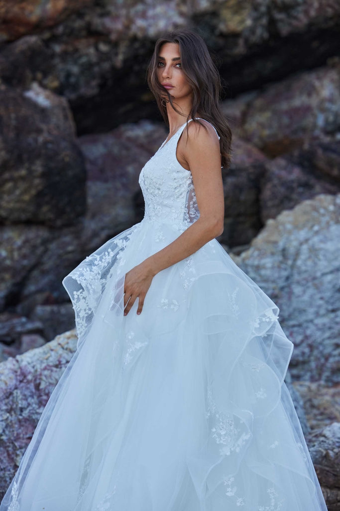 Magnolia Tiered Tulle Wedding Dress – TC391
