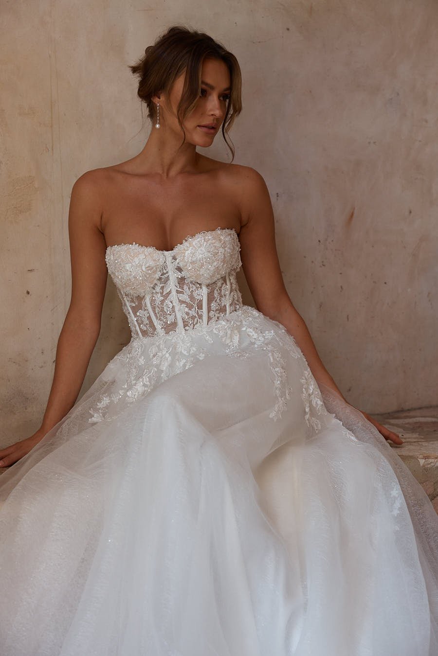 Maia Sweetheart Lace Corset Wedding Dress – TC2335 Sentani Boutique