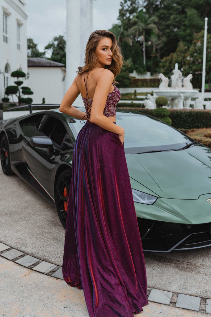 Manchester Two-Piece Formal Dress – PO893 Emerald