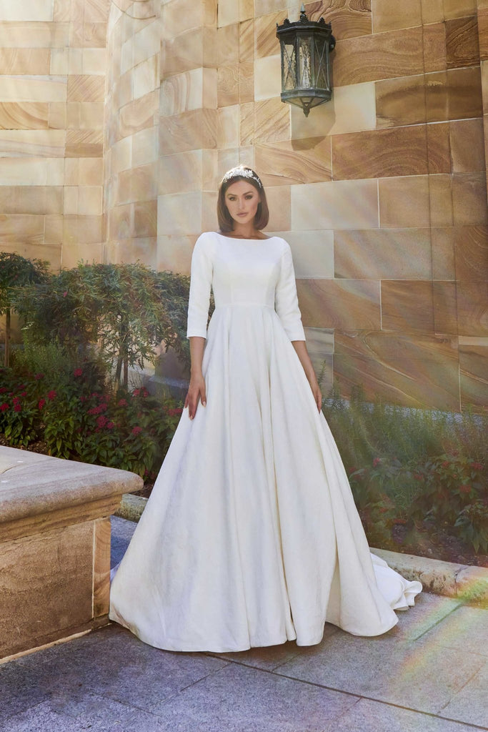 Marina Long Sleeve Wedding Dress – TC382