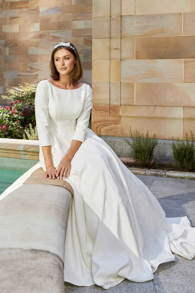 Marina Long Sleeve Wedding Dress – TC382
