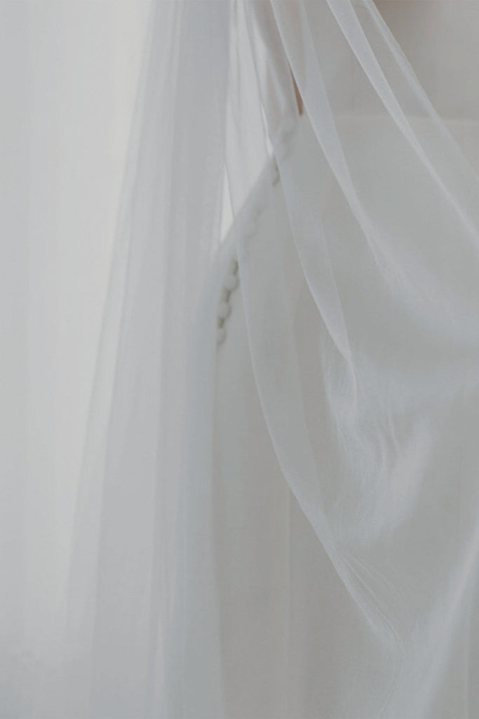 May Shimmer Tulle Cathedral Wedding Veil - 6040SGT