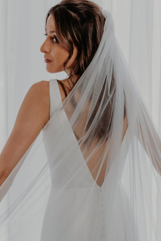 May Shimmer Tulle Cathedral Wedding Veil - 6040SGT