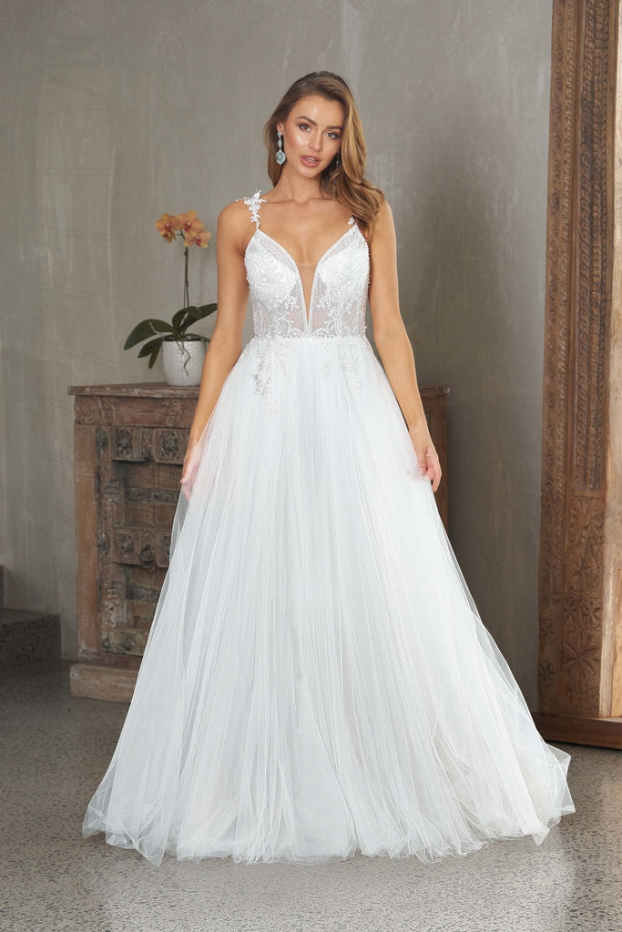 Mia Beaded Lace Wedding Dress – TC327