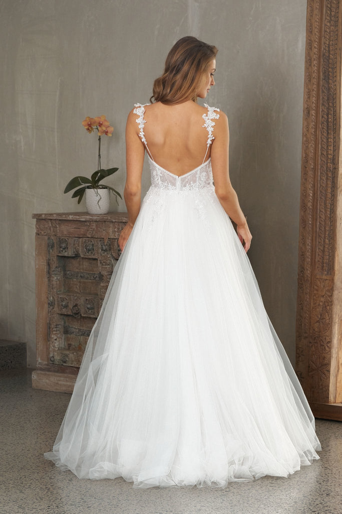 Mia Beaded Lace Wedding Dress – TC327