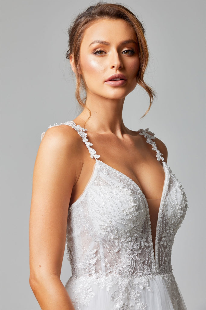 Mia Beaded Lace Wedding Dress – TC327