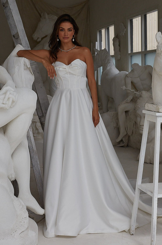 Nixie Strapless A-line Wedding Dress by Tania Olsen Designs