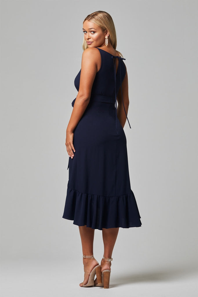 Nola Crepe Midi Wrap Dress - TO813