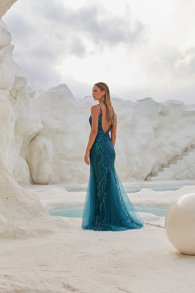 Oceane Fitted Mermaid Formal Dress by Tania Olsen Designs