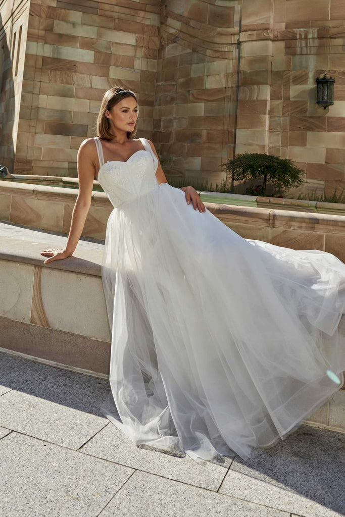 Peony Tulle Corset Wedding Dress – TC375