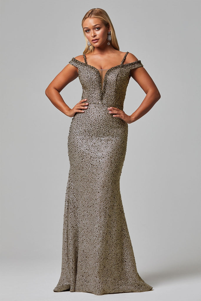 Pia Crystal Mermaid Evening Dress - TC259