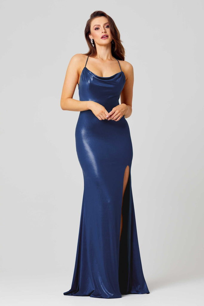 Piper Slinky Formal Dress – PO858 Navy