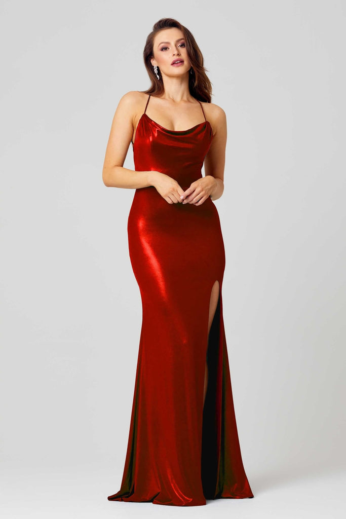 Piper Slinky Formal Dress – PO858 Red