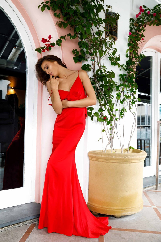 Rhiannon Draped back Formal Dress - Elle Zeitoune