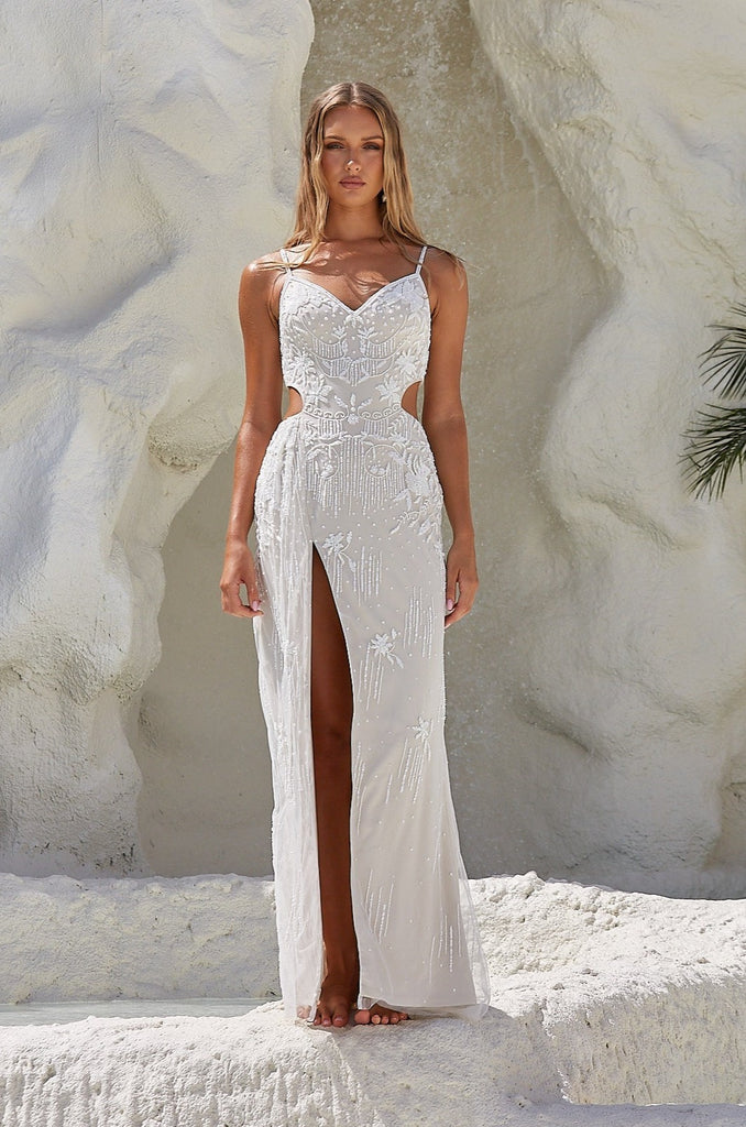 Romney Beaded Fitted Wedding Dress by Tania Olsen Designs