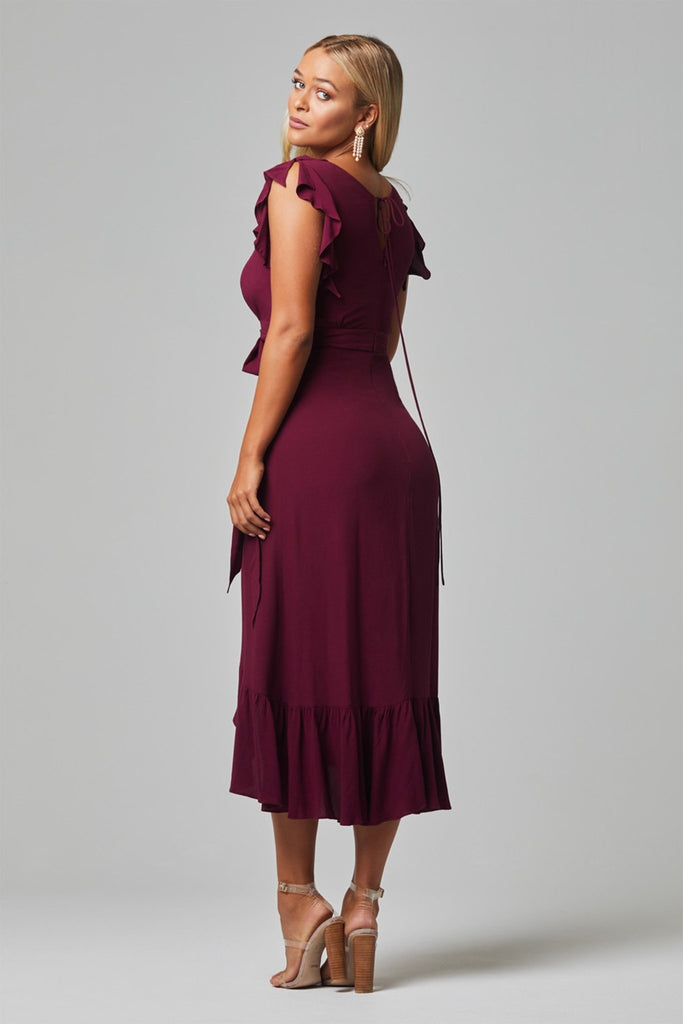 Ruby Crepe Midi Wrap Dress - TO814