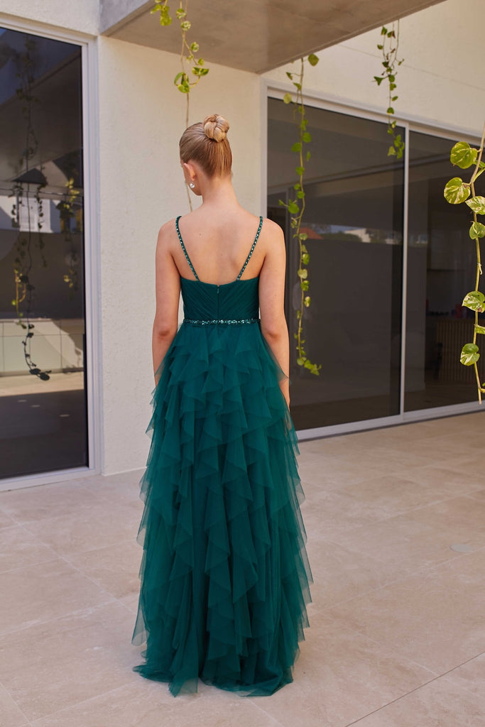 Saga Ruffled Tulle Formal Dress by Tania Olsen Designs