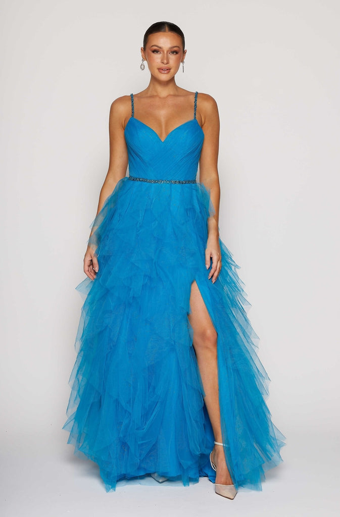 Saga Ruffled Tulle Formal Dress by Tania Olsen Designs