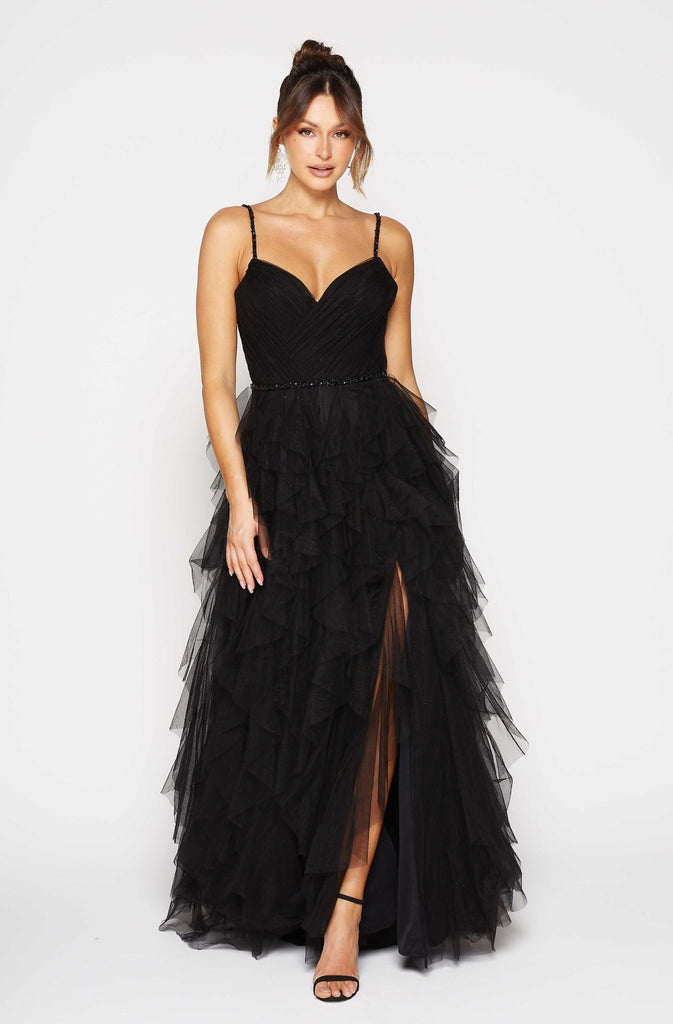 Saga Ruffled Tulle Formal Dress by Tania Olsen Designs