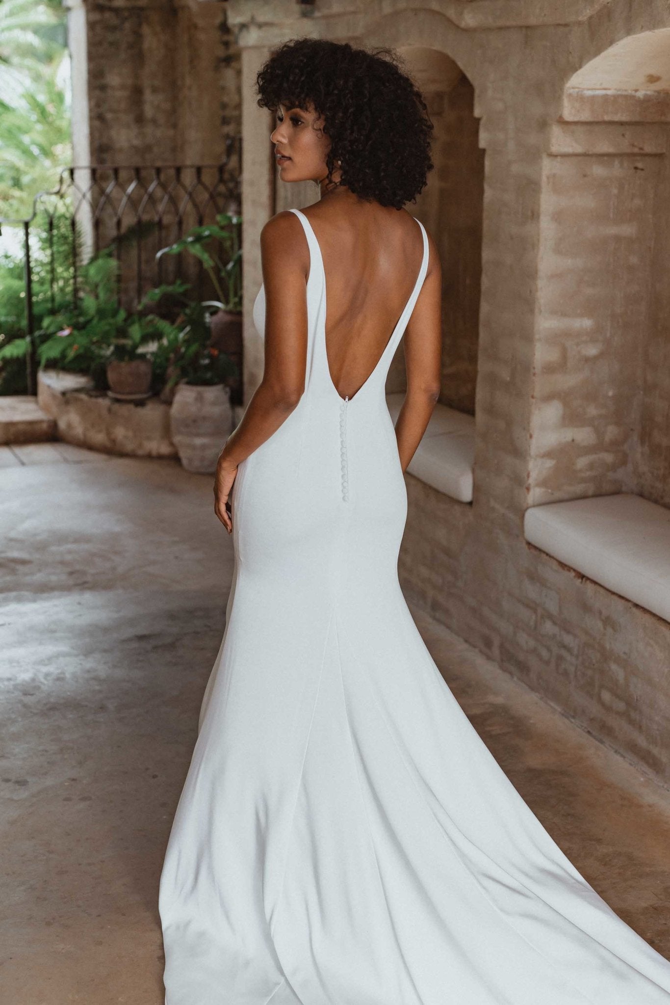 Satin low back wedding dress 60 photos - Astyledwedding.com Satin low back wedding dress 60 photos - Astyledwedding.com