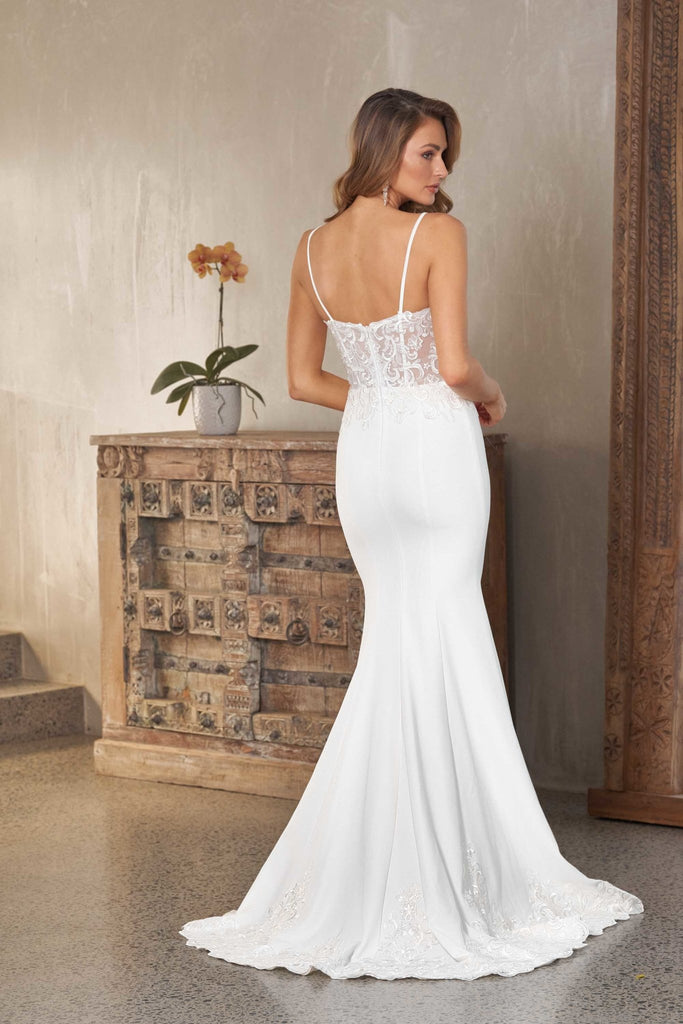 (SAMPLE SALE) Elise Mermaid Train Wedding Dress – TC318