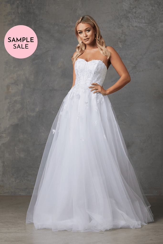 (SAMPLE SALE) Louisa Strapless Sweetheart Wedding Dress - TC237