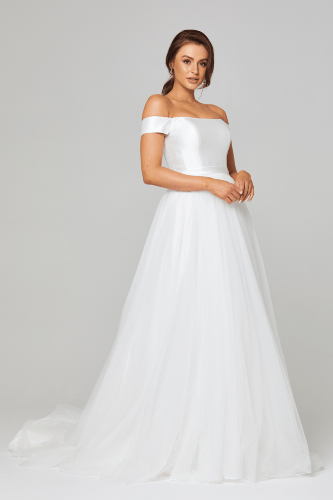 (SAMPLE SALE) Lucinda Off Shoulder Wedding Dress – TC306