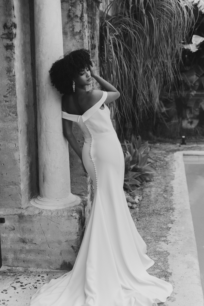 (SAMPLE SALE) Miami Off-Shoulder Mermaid Wedding Dress - TC357