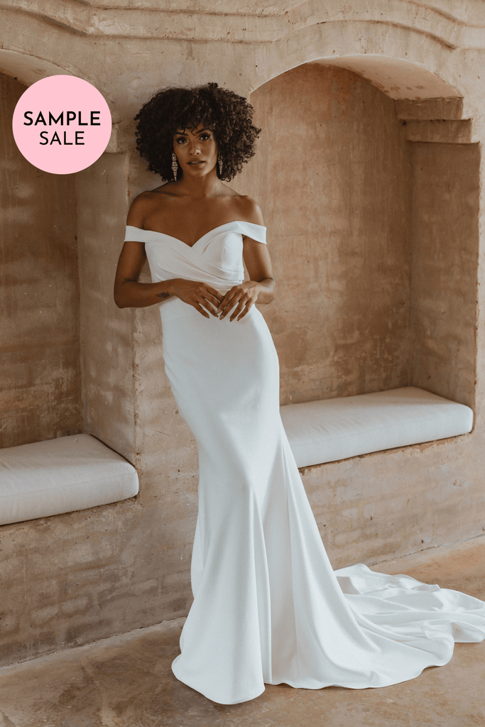 (SAMPLE SALE) Miami Off-Shoulder Mermaid Wedding Dress - TC357