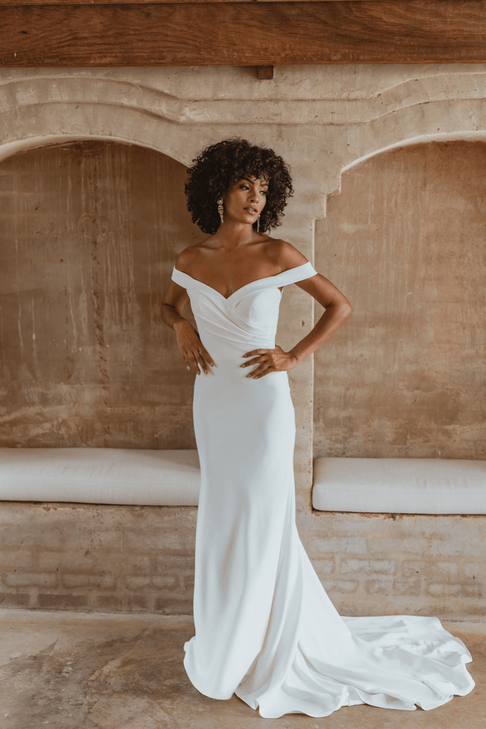 (SAMPLE SALE) Miami Off-Shoulder Mermaid Wedding Dress - TC357